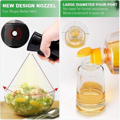 Glass Oil Dispenser Bottle Spray (1 Pc  200 Ml Approx)